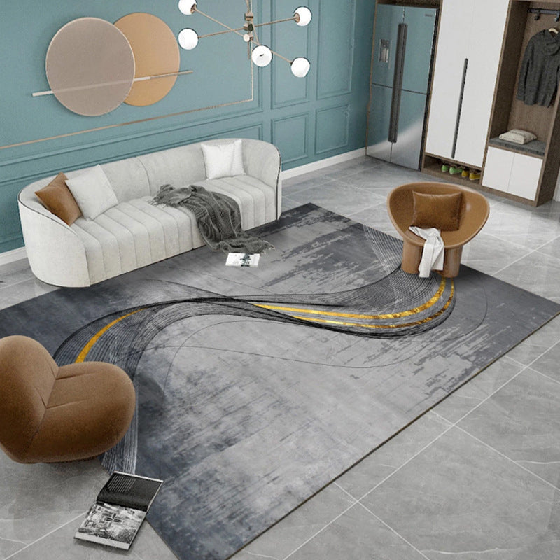 Multi Colored Western Rug Polypropylene Color Block Print Area Carpet Anti-Slip Backing Washable Rug for Bedroom Clearhalo 'Area Rug' 'Rug' 2225443