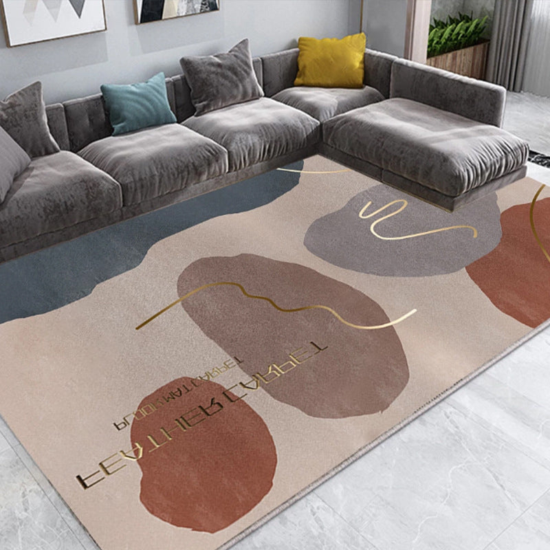 Multi Colored Western Rug Polypropylene Color Block Print Area Carpet Anti-Slip Backing Washable Rug for Bedroom Clearhalo 'Area Rug' 'Rug' 2225448