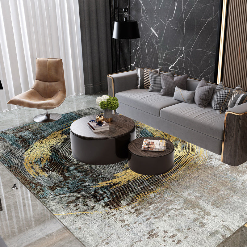 Casual Multi Color Colorblock Rug Polypropylene Nordic Indoor Rug Non-Slip Pet Friendly Carpet for Decor Clearhalo 'Area Rug' 'Rug' 2225642