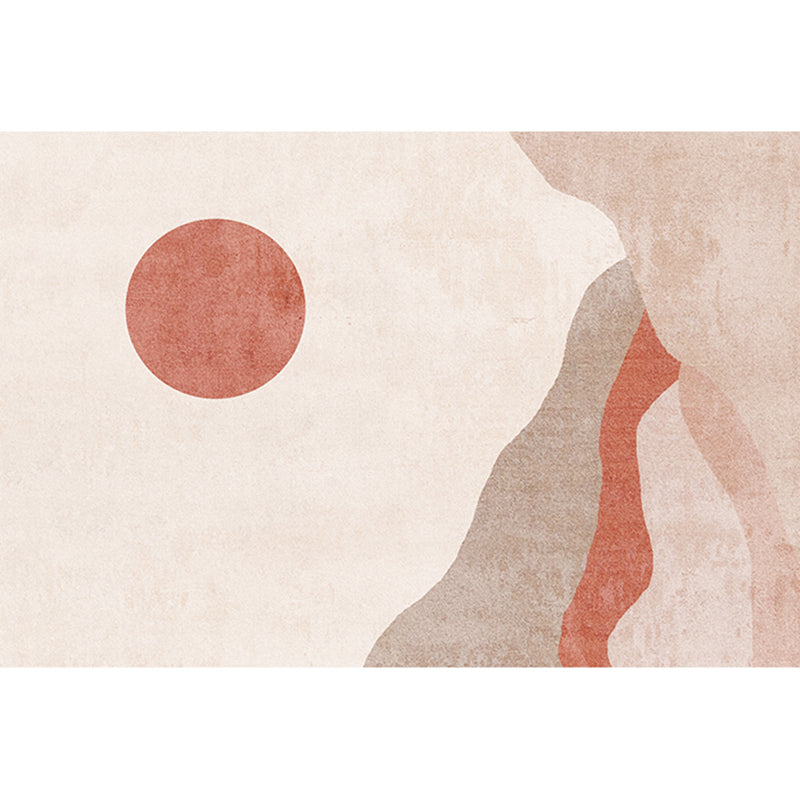 Morandi Color Western Rug Cotton Blend Colorblock Area Carpet Non-Slip Backing Washable Rug for Bedroom Pink Clearhalo 'Area Rug' 'Rug' 2225668