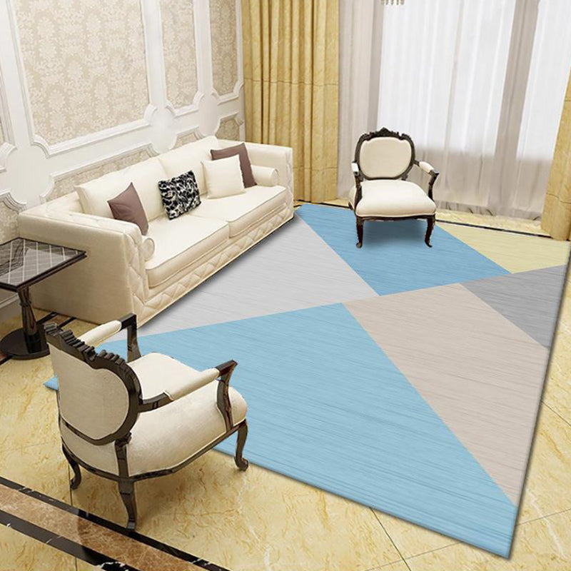 Modern Living Room Rug Multi Colored Geo Print Carpet Polypropylene Anti-Slip Pet Friendly Indoor Rug Clearhalo 'Area Rug' 'Modern' 'Rugs' Rug' 2226005