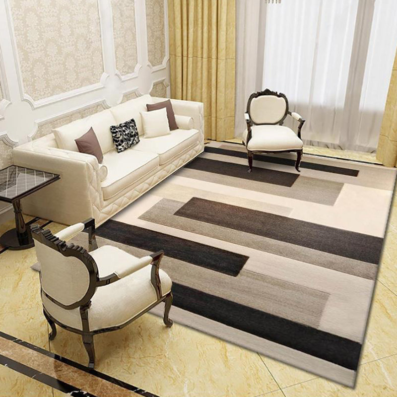 Modern Living Room Rug Multi Colored Geo Print Carpet Polypropylene Anti-Slip Pet Friendly Indoor Rug Black Clearhalo 'Area Rug' 'Modern' 'Rugs' Rug' 2226010