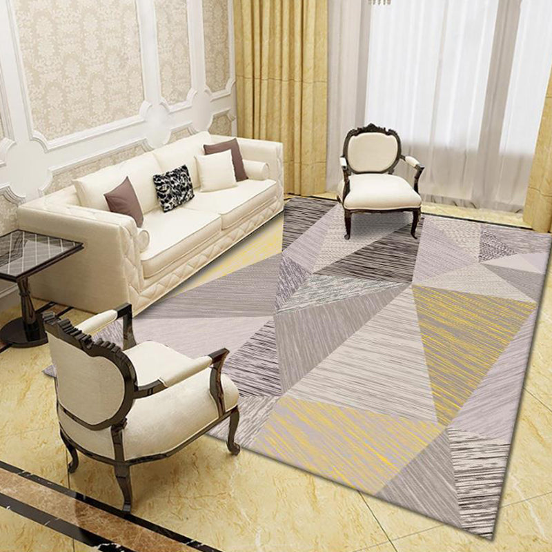 Modern Living Room Rug Multi Colored Geo Print Carpet Polypropylene Anti-Slip Pet Friendly Indoor Rug Clearhalo 'Area Rug' 'Modern' 'Rugs' Rug' 2226020