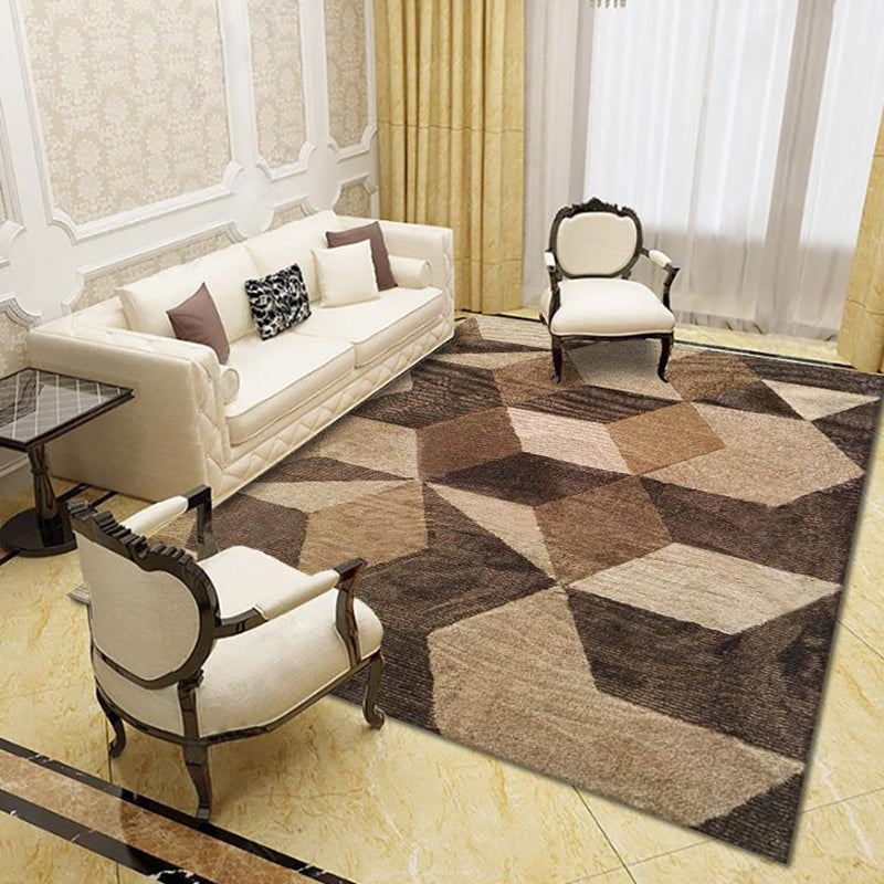 Modern Living Room Rug Multi Colored Geo Print Carpet Polypropylene Anti-Slip Pet Friendly Indoor Rug Clearhalo 'Area Rug' 'Modern' 'Rugs' Rug' 2226024