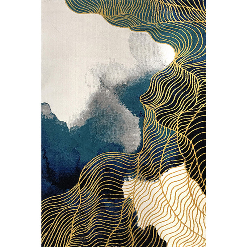 Chinese Oriental Pattern Rug Multi Colored Blended Carpet Pet Friendly Machine Washable Indoor Rug for Parlor Blue Clearhalo 'Area Rug' 'Rug' 2227054