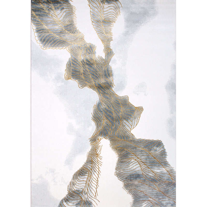 Novelty Striped Rug Multi Colored Rayon Area Carpet Pet Friendly Washable Indoor Rug for Home Decor Gray-White 5'3