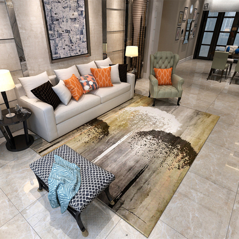 Modern Home Decor Rug Multi Color Abstract Print Area Carpet Synthetics Non-Slip Backing Pet Friendly Rug Clearhalo 'Area Rug' 'Modern' 'Rugs' Rug' 2227215