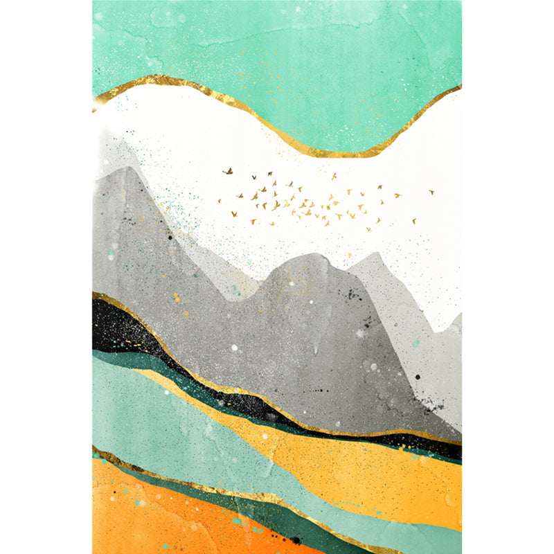 Oriental Bedroom Rug Multi Color Abstract Print Carpet Polyster Easy Care Machine Washable Rug Clearhalo 'Area Rug' 'Modern' 'Rugs' Rug' 2227277