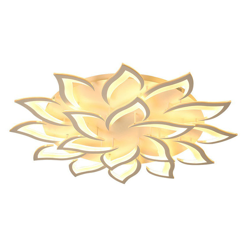 Blossom Acrylic Flush Mount Light Contemporary White LED Semi Flush Ceiling Light for Living Room Clearhalo 'Ceiling Lights' 'Close To Ceiling Lights' 'Close to ceiling' 'Semi-flushmount' Lighting' 2228217