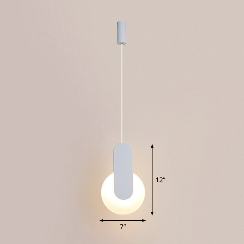 Acrylic Circular LED Ceiling Light Nordic Style Hanging Pendant Light for Bedside White C Clearhalo 'Ceiling Lights' 'Modern Pendants' 'Modern' 'Pendant Lights' 'Pendants' Lighting' 2228298