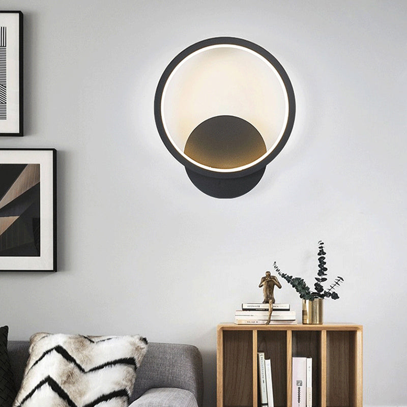 Geometrical Wall Light Fixture Contemporary Aluminum Bedside LED Wall Mounted Lamp Clearhalo 'Cast Iron' 'Glass' 'Industrial' 'Modern wall lights' 'Modern' 'Tiffany' 'Traditional wall lights' 'Wall Lamps & Sconces' 'Wall Lights' Lighting' 2236336