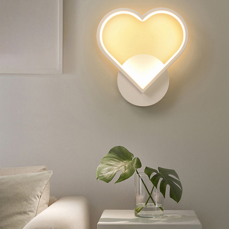 Simplicity Shaded Wall Mount Light Acrylic Living Room LED Wall Lighting in White Clearhalo 'Cast Iron' 'Glass' 'Industrial' 'Modern wall lights' 'Modern' 'Tiffany' 'Traditional wall lights' 'Wall Lamps & Sconces' 'Wall Lights' Lighting' 2236344
