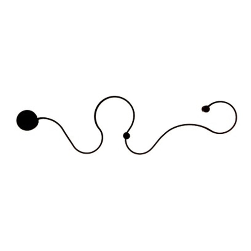 Metallic Snake-Like LED Wall Lamp Nordic Style Black Wall Sconce Lighting for Living Room Clearhalo 'Cast Iron' 'Glass' 'Industrial' 'Modern wall lights' 'Modern' 'Tiffany' 'Traditional wall lights' 'Wall Lamps & Sconces' 'Wall Lights' Lighting' 2236360