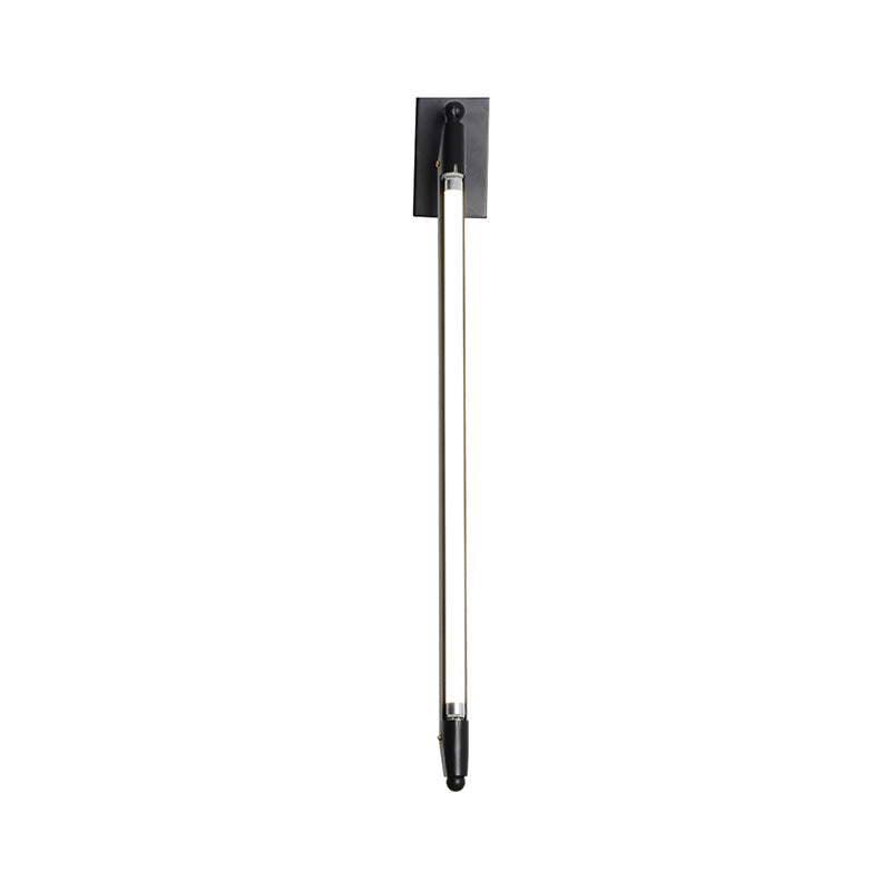 Linear Shaped Corridor LED Wall Light Metallic Minimalist Rotatable Wall Lighting Fixture Clearhalo 'Cast Iron' 'Glass' 'Industrial' 'Modern wall lights' 'Modern' 'Tiffany' 'Traditional wall lights' 'Wall Lamps & Sconces' 'Wall Lights' Lighting' 2236364