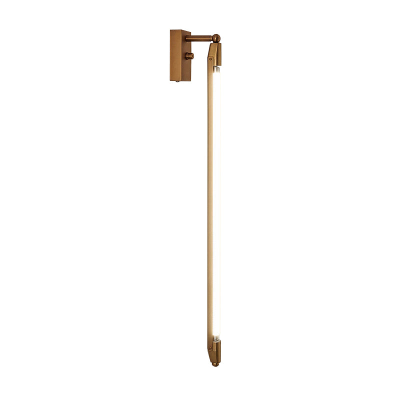 Linear Shaped Corridor LED Wall Light Metallic Minimalist Rotatable Wall Lighting Fixture Clearhalo 'Cast Iron' 'Glass' 'Industrial' 'Modern wall lights' 'Modern' 'Tiffany' 'Traditional wall lights' 'Wall Lamps & Sconces' 'Wall Lights' Lighting' 2236365
