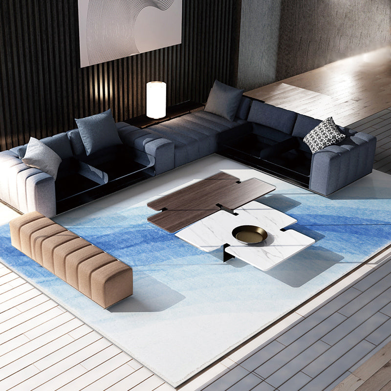 Multicolor Room Decoration Rug Creative Geo Print Area Carpet Cotton Blend Pet Friendly Easy Care Rug Light Blue Clearhalo 'Area Rug' 'Rug' 2238553