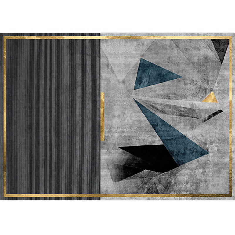 Multi-Color Parlor Rug Modern Geometric Print Area Rug Polypropylene Non-Slip Stain-Resistant Carpet Grey Clearhalo 'Area Rug' 'Rug' 2238569