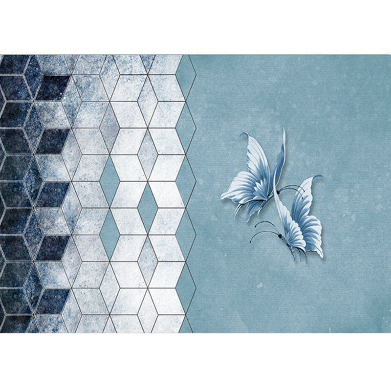 Multi-Color Parlor Rug Modern Geometric Print Area Rug Polypropylene Non-Slip Stain-Resistant Carpet Dark Blue Clearhalo 'Area Rug' 'Rug' 2238573