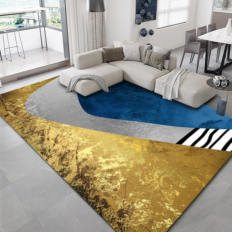 Luxury Geometric Print Rug Multi-Color Synthetics Carpet Anti-Slip Backing Pet Friendly Rug for Living Room Gold Clearhalo 'Area Rug' 'Rug' 2238585