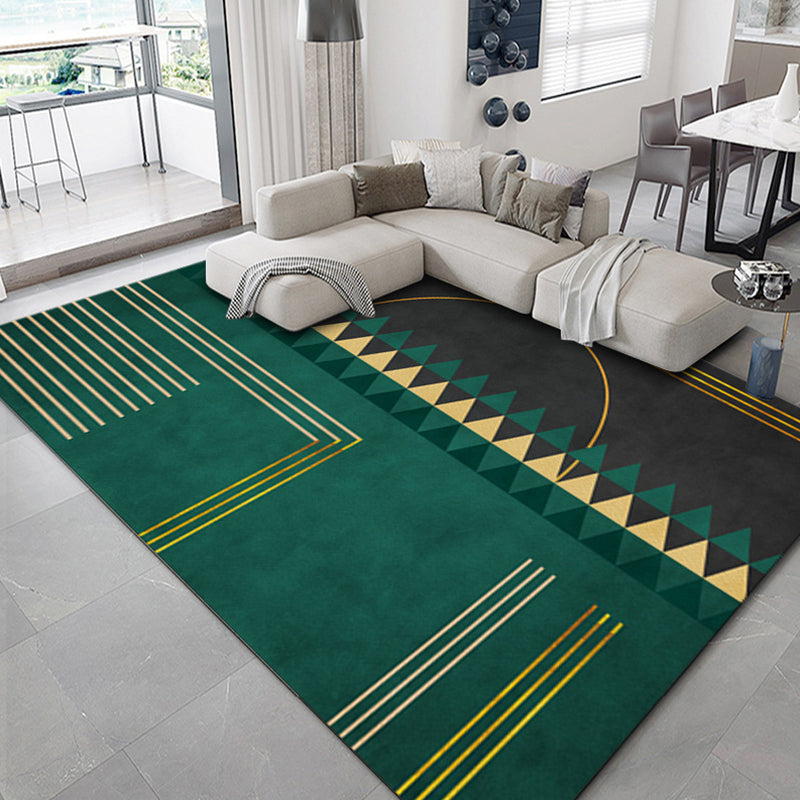 Luxury Geometric Print Rug Multi-Color Synthetics Carpet Anti-Slip Backing Pet Friendly Rug for Living Room Black Clearhalo 'Area Rug' 'Rug' 2238598