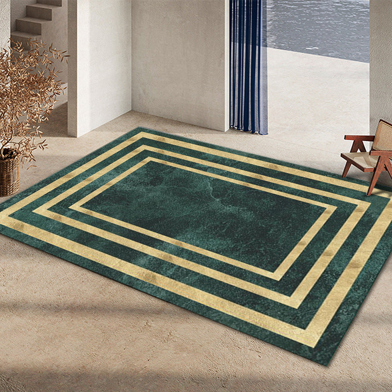 Glam Home Decoration Rug Multi Color Abstract Print Rug Polypropylene Non-Slip Backing Easy Care Carpet Green-Yellow Clearhalo 'Area Rug' 'Rug' 2238622