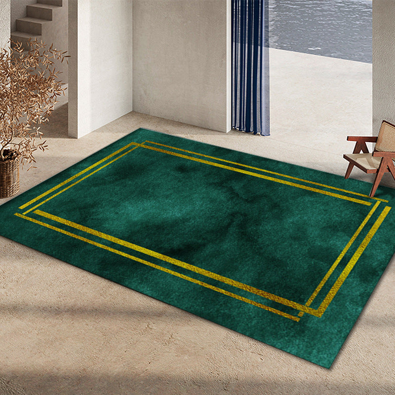 Glam Home Decoration Rug Multi Color Abstract Print Rug Polypropylene Non-Slip Backing Easy Care Carpet Blackish Green Clearhalo 'Area Rug' 'Rug' 2238624