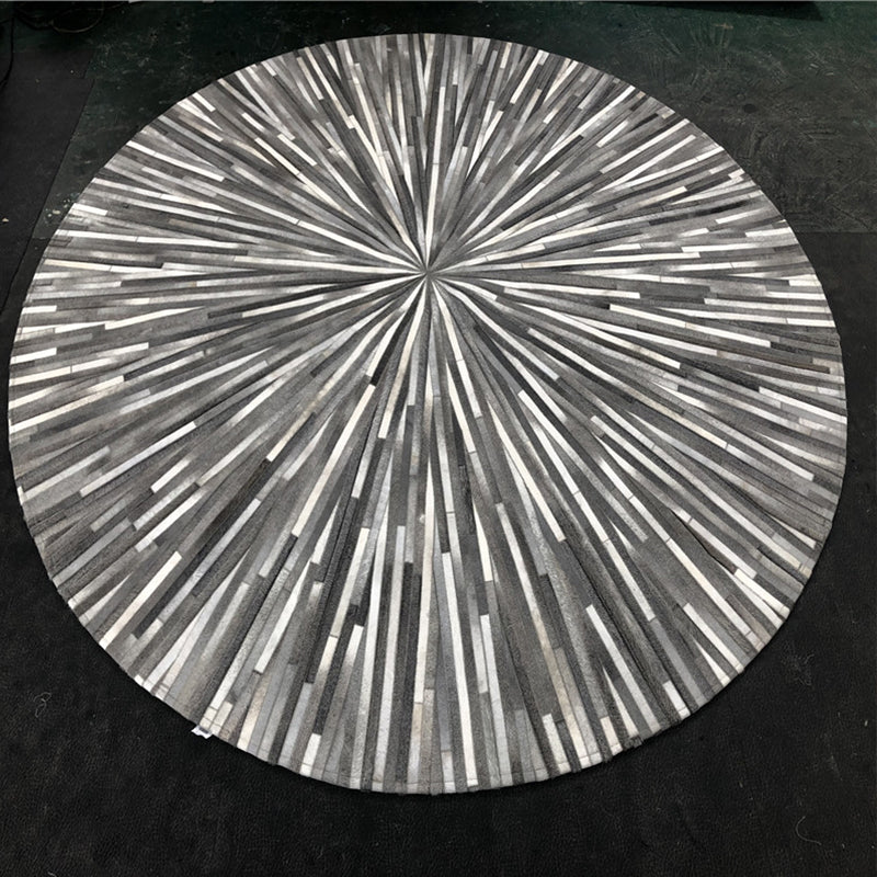 Modern Living Room Rug Multicolor Geo Patterned Rug Cowhide Pet Friendly Stain-Resistant Carpet Clearhalo 'Area Rug' 'Modern' 'Rugs' Rug' 2238670