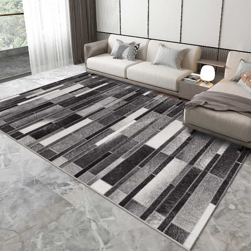 Multi Color Parlor Rug Luxury Plaid Print Area Rug Polypropylene Pet Friendly Easy Care Indoor Rug Dark Gray Clearhalo 'Area Rug' 'Modern' 'Rugs' Rug' 2238719