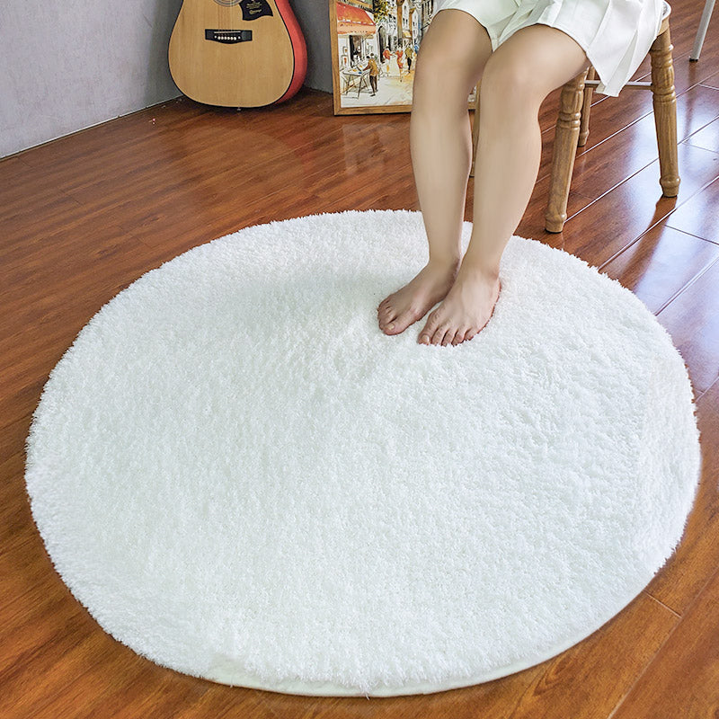 Casual Home Rug Multi-Colored Solid Color Rug Cotton Blend Non-Slip Backing Pet Friendly Easy Care Carpet Light Beige Clearhalo 'Area Rug' 'Casual' 'Rugs' Rug' 2238753