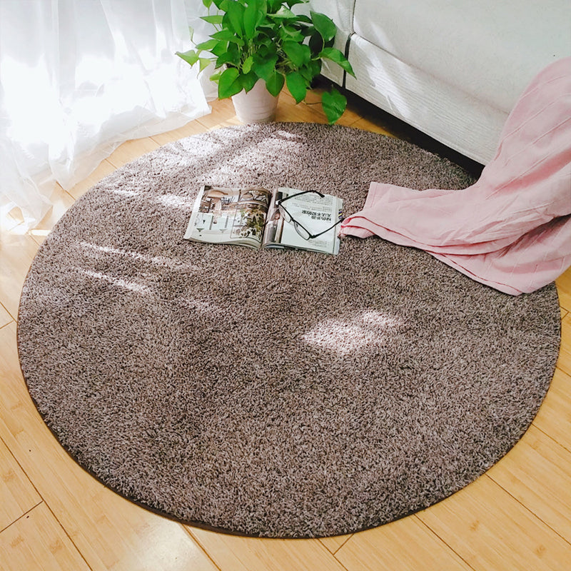 Simple Living Room Rug Multicolored Solid Color Carpet Machine Washable Non-Slip Easy Care Rug