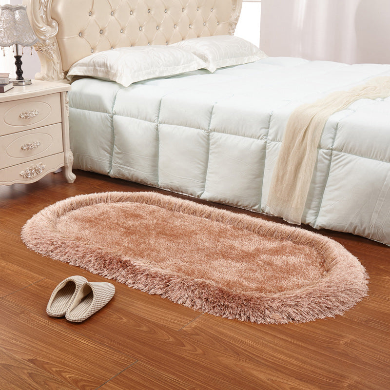 Casual Bedroom Rug Multi Colored Solid Color Area Carpet Polyster Anti-Slip Backing Stain-Resistant Rug Light Camel Clearhalo 'Area Rug' 'Casual' 'Rugs' Rug' 2238968