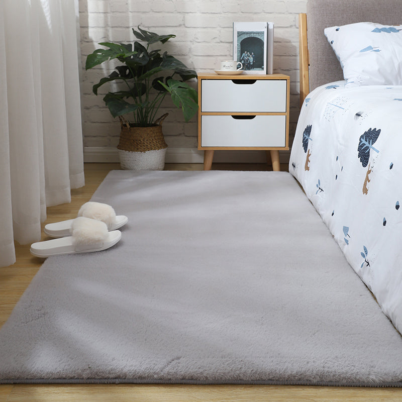 Casual Plain Rug Multi Colored Modern Area Carpet Polypropylene Non-Slip Pet Friendly Washable Rug for Room Smoke Gray Clearhalo 'Area Rug' 'Casual' 'Rugs' Rug' 2239222