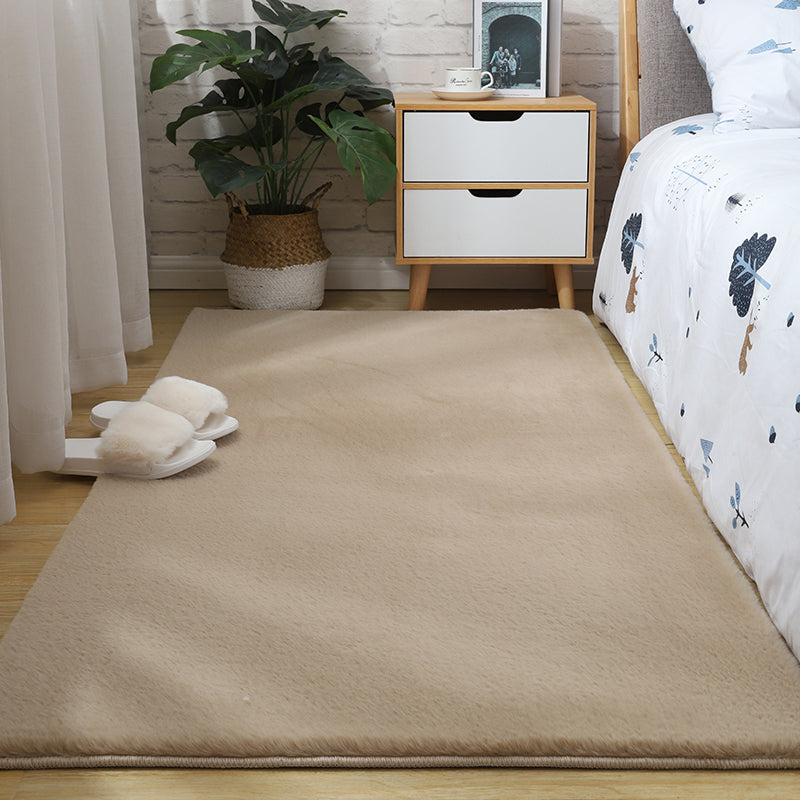 Casual Plain Rug Multi Colored Modern Area Carpet Polypropylene Non-Slip Pet Friendly Washable Rug for Room Light Camel Clearhalo 'Area Rug' 'Casual' 'Rugs' Rug' 2239224