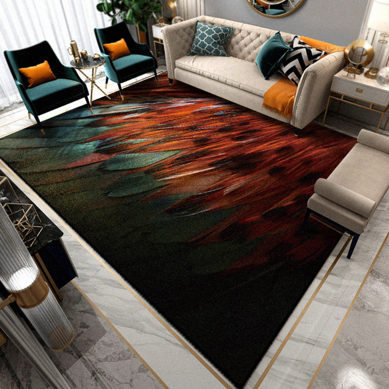 Multicolor Living Room Rug Unique Animal Print Rug Polypropylene Pet Friendly Washable Area Carpet Red-Black Clearhalo 'Area Rug' 'Rug' 2239416