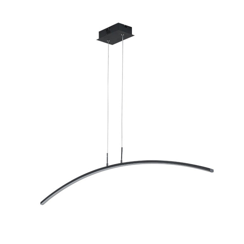 Arched Shape LED Pendant Light Modern Acrylic Dining Room Hanging Island Lighting Clearhalo 'Ceiling Lights' 'Island Lights' Lighting' 2241118