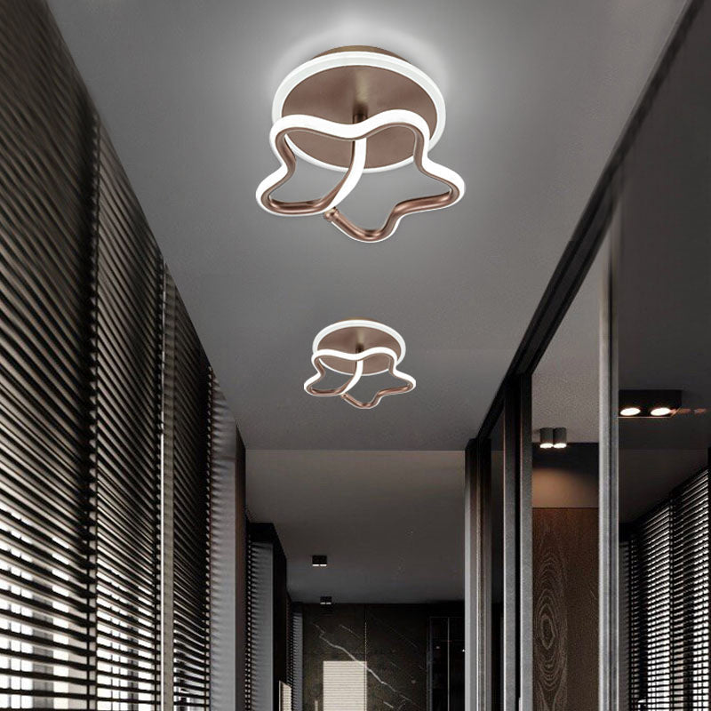 Acrylic Star LED Flush Mount Lighting Contemporary Flush Mount Ceiling Light for Corridor Clearhalo 'Ceiling Lights' 'Close To Ceiling Lights' 'Close to ceiling' 'Flush mount' Lighting' 2241230