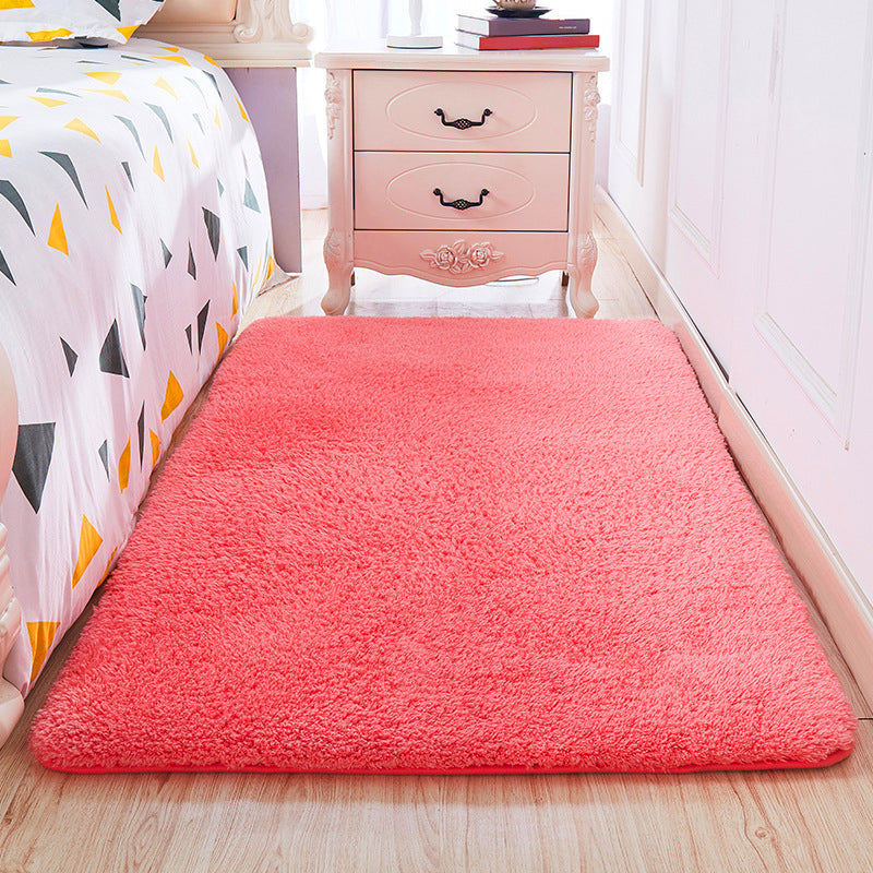 Casual Room Rug Multi-Color Solid Color Area Carpet Cotton Non-Slip Backing Washable Easy Care Rug Red Clearhalo 'Area Rug' 'Casual' 'Modern' 'Rugs' Rug' 2241723