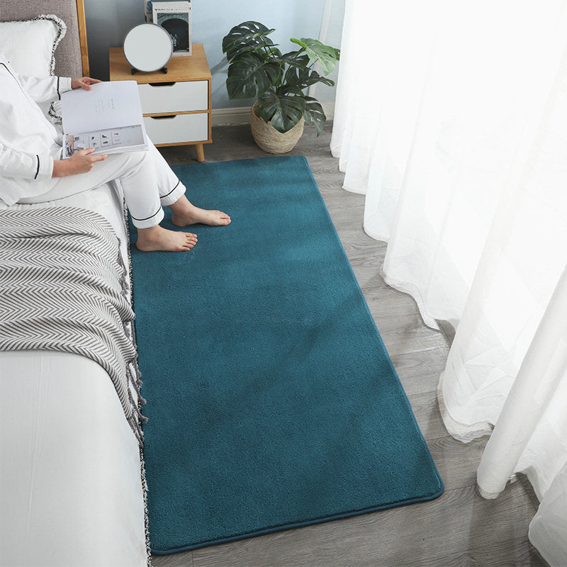 Simple Plain Rug Multi-Color Polyster Area Carpet Anti-Slip Backing Machine Washable Indoor Rug for Bedroom Royal Blue Clearhalo 'Area Rug' 'Casual' 'Rugs' Rug' 2241753