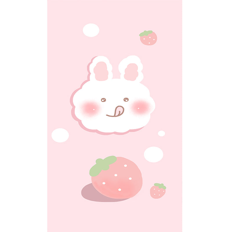 Multi-Color Cartoon Print Rug Polyster Cute Area Rug Easy Care Pet Friendly Indoor Rug for Childrens Room Nude Pink Clearhalo 'Area Rug' 'Rug' 2241942