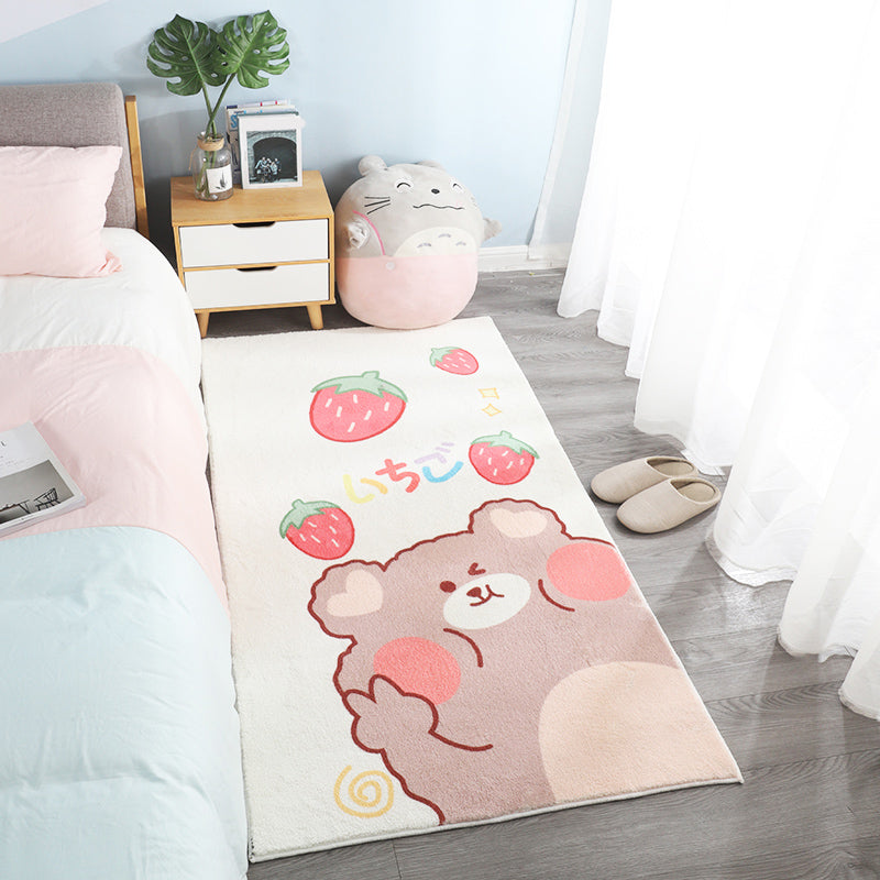 Multi-Color Cartoon Print Rug Polyster Cute Area Rug Easy Care Pet Friendly Indoor Rug for Childrens Room Light Brown Clearhalo 'Area Rug' 'Rug' 2241946