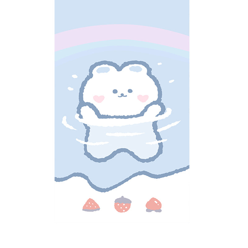 Multi-Color Cartoon Print Rug Polyster Cute Area Rug Easy Care Pet Friendly Indoor Rug for Childrens Room Blue Clearhalo 'Area Rug' 'Rug' 2241947