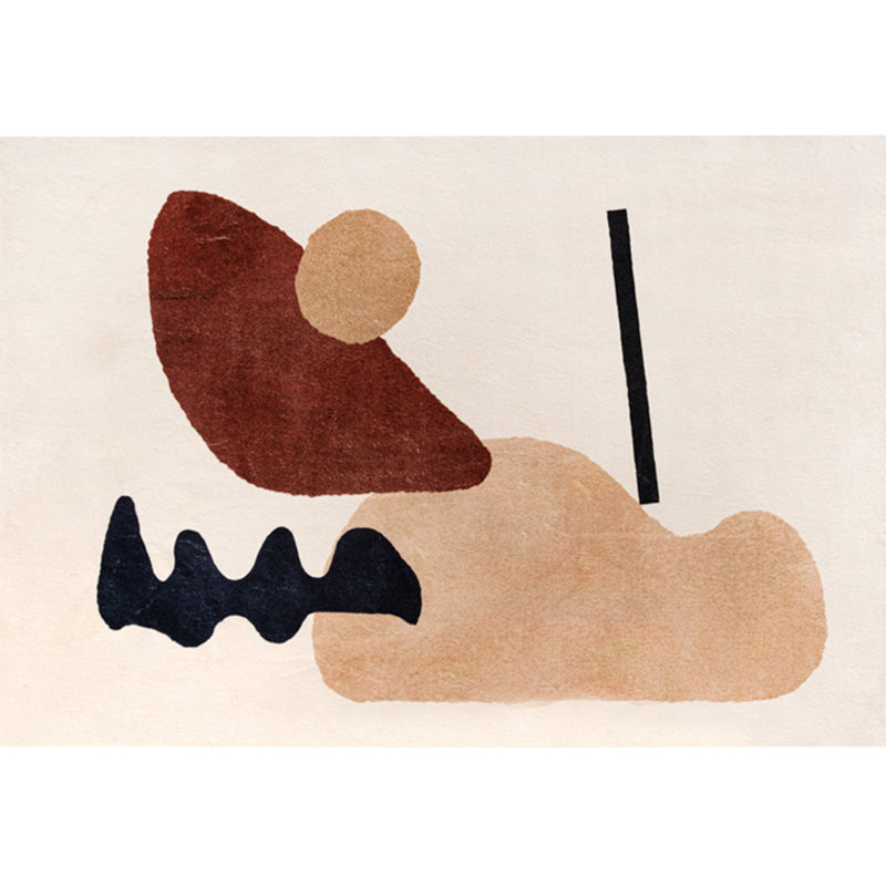Creative Colorblock Rug Multi-Color Polyster Indoor Rug Pet Friendly Machine Washable Rug for Bedroom Light Brown Clearhalo 'Area Rug' 'Rug' 2242134