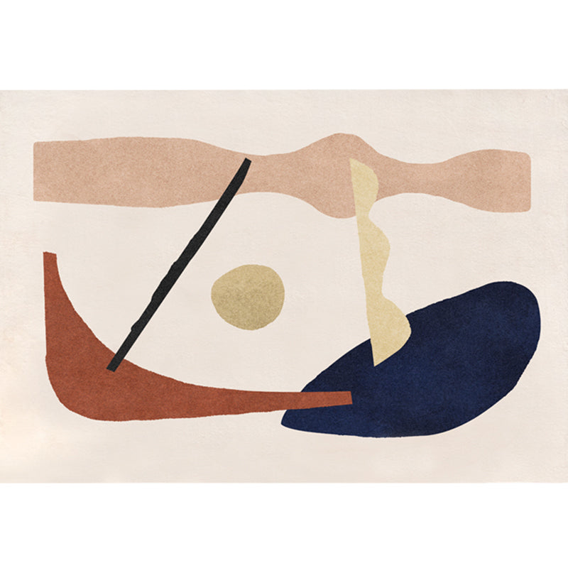 Creative Colorblock Rug Multi-Color Polyster Indoor Rug Pet Friendly Machine Washable Rug for Bedroom Beige Clearhalo 'Area Rug' 'Rug' 2242136