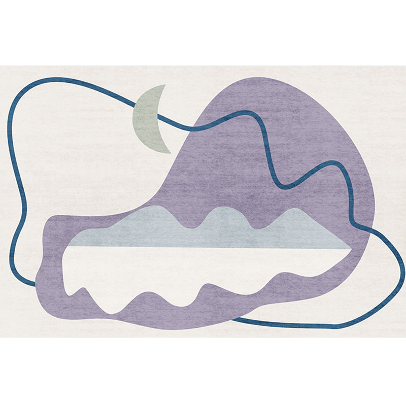 Southwestern Living Room Rug Multicolor Color Block Carpet Polypropylene Non-Slip Stain-Resistant Rug Purple Clearhalo 'Area Rug' 'Rug' 2242142