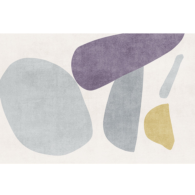 Simple Colorblocked Rug Multi-Color Polyster Carpet Non-Slip Backing Pet Friendly Indoor Rug for Decoration Purple Clearhalo 'Area Rug' 'Rug' 2242156