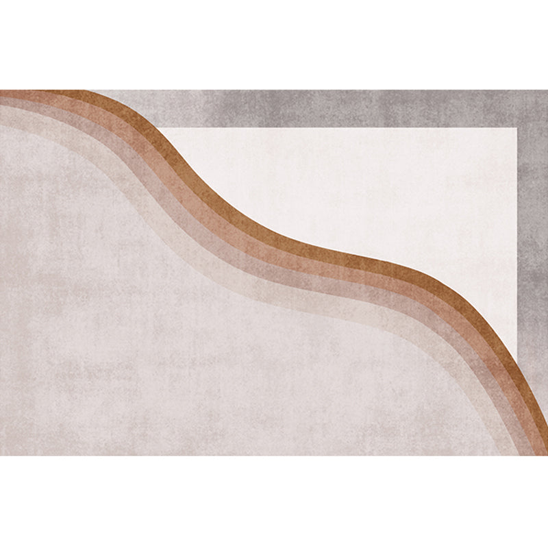 Casual Multi Color Relaxing Rug Synthetics Colorblock Carpet Non-Slip Backing Washable Rug for Bedroom Apricot-Brown Clearhalo 'Area Rug' 'Rug' 2242165