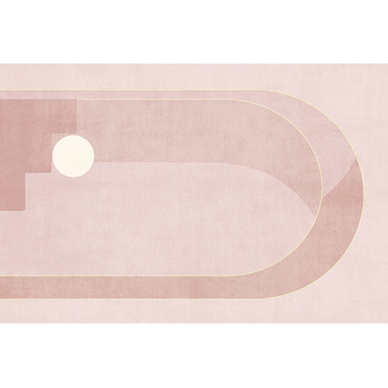 Casual Multi Color Relaxing Rug Synthetics Colorblock Carpet Non-Slip Backing Washable Rug for Bedroom Pink Clearhalo 'Area Rug' 'Rug' 2242168