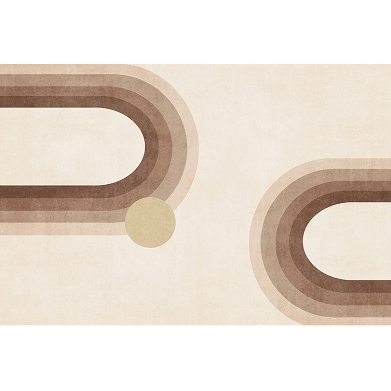 Casual Multi Color Relaxing Rug Synthetics Colorblock Carpet Non-Slip Backing Washable Rug for Bedroom Light Brown Clearhalo 'Area Rug' 'Rug' 2242172