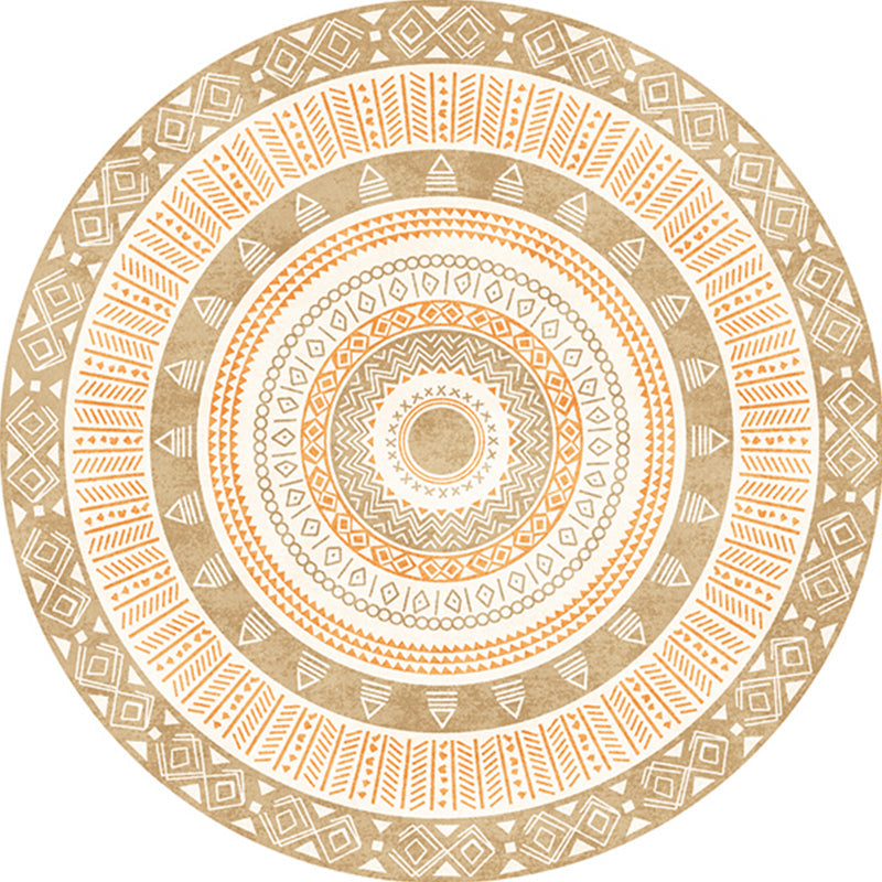 Multi Colored Moroccan Rug Polypropylene Tribal Print Carpet Non-Slip Backing Pet Friendly Indoor Rug for Bedroom Yellow Clearhalo 'Area Rug' 'Moroccan' 'Rugs' Rug' 2242893