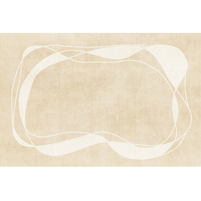 Multi Color Simple Rug Polyster Stripe Print Area Carpet Non-Slip Backing Machine Washable Indoor Rug for Room Yellow-White Clearhalo 'Area Rug' 'Rug' 2244424